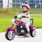 6V Powered Toddler 3-Wheel Motorbike Ride On Toy with Horn and Headlight-Hot Pink